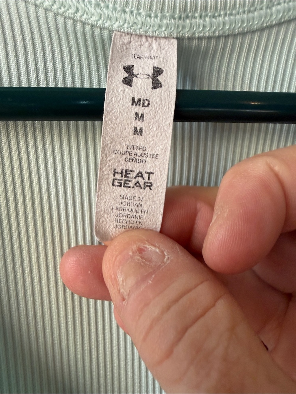 Under Armour Women's Ribbed Scoop Tank Top - Mint Green - Picture 2 of 4